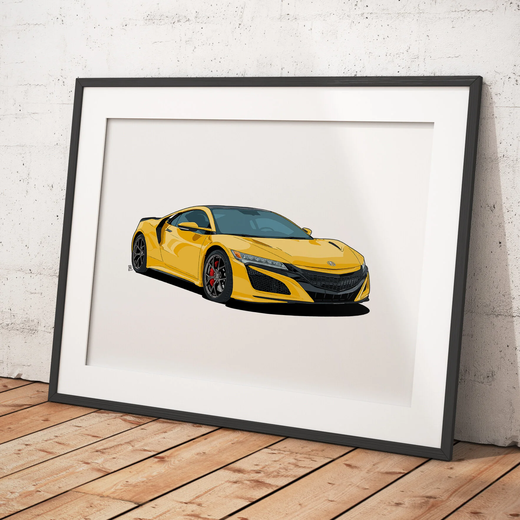 Mazda RX7 open edition sports car artwork print - Different Sizes